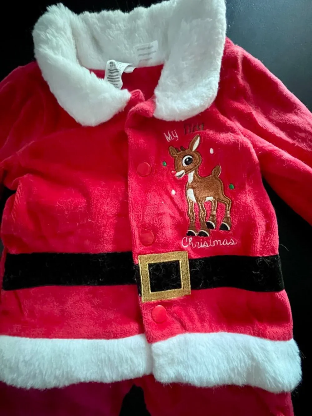 1st Christmas Baby Rudolph Santa Set, 12 Months